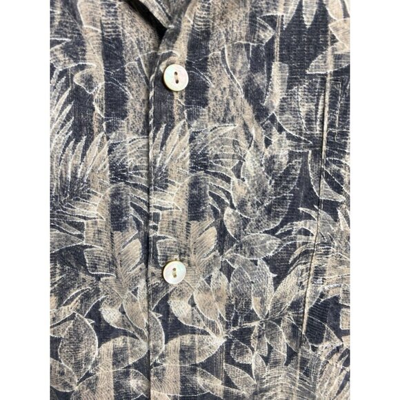 Tori Richard Hawaiian Button Down Shirt Men sz Large Floral Brown beach vacation - Picture 11 of 15